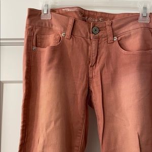 American Eagle Rose Colored Skinny Jeans